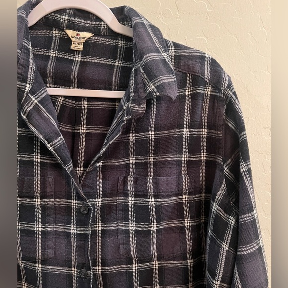 Woolrich size XXL checkered 100% cotton button-down, long sleeve shirt - Picture 5 of 10